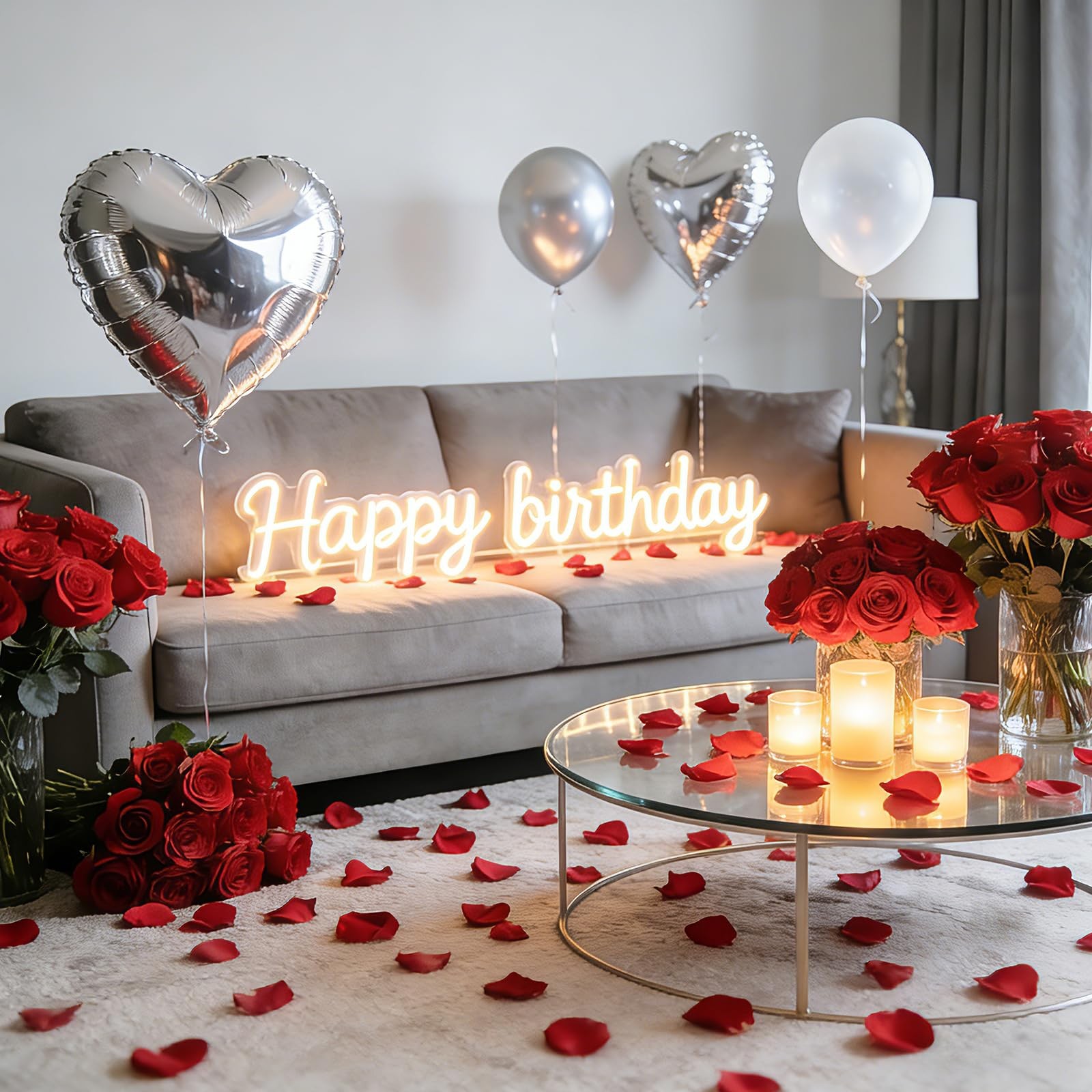3000Pcs Dark-Red Rose Petals – Artificial Faux Flowers Fake Rose Petals for W…