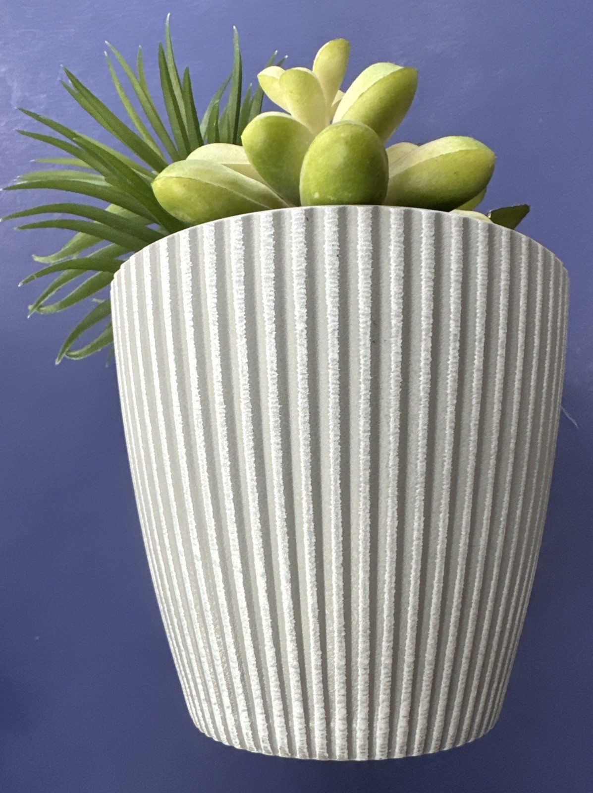 SWEET ARTIFICIAL SUCCULENT PLANTS IN GRAY POT