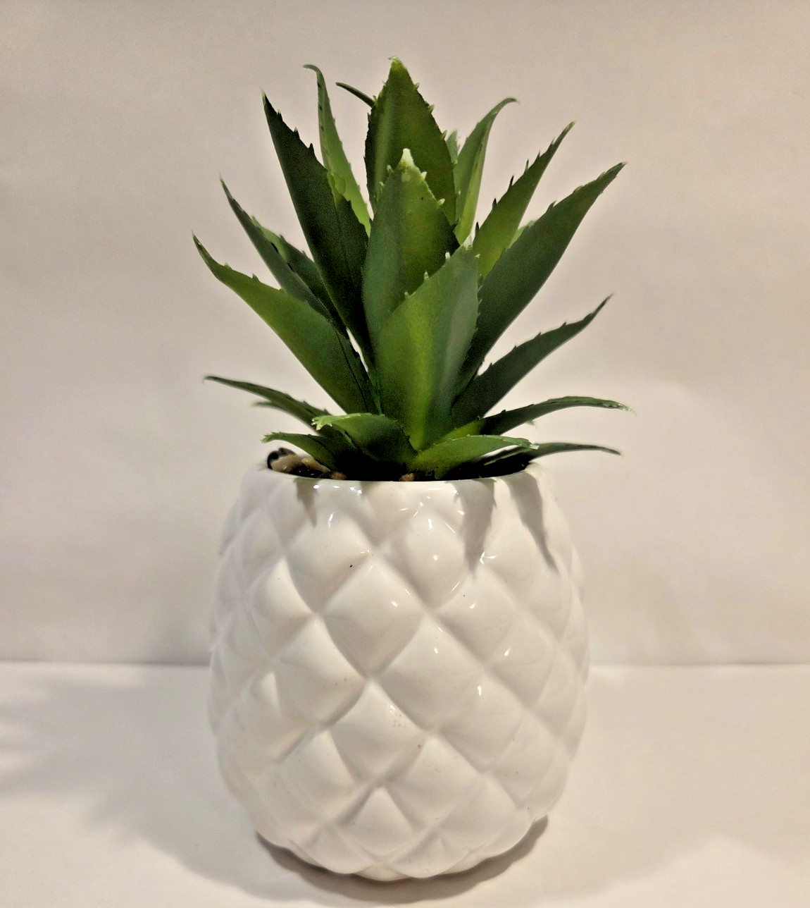 White Pineapple By Real Living Decorative Succulent Home Decor Faux Plant. New