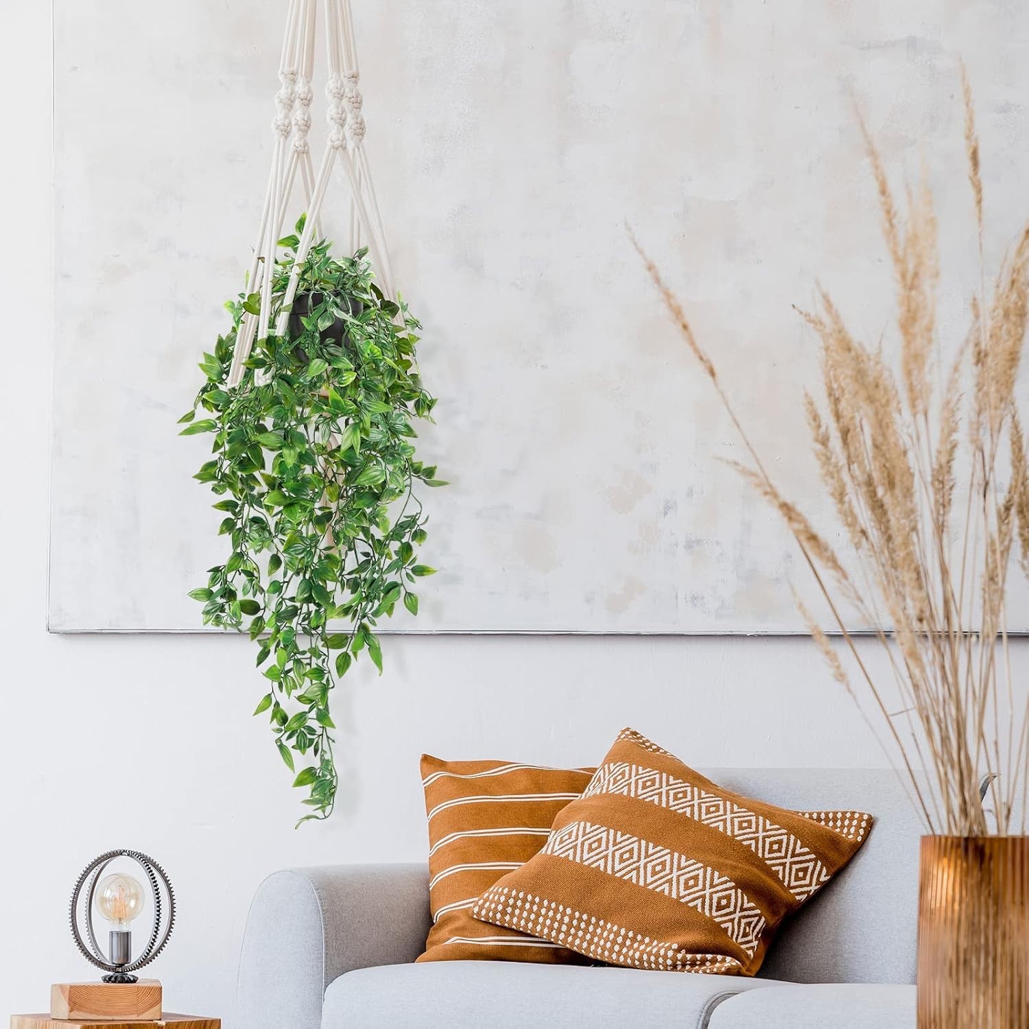 Waterproof Faux Hanging Plants – 2 Pack for Stylish Home and Office Decor