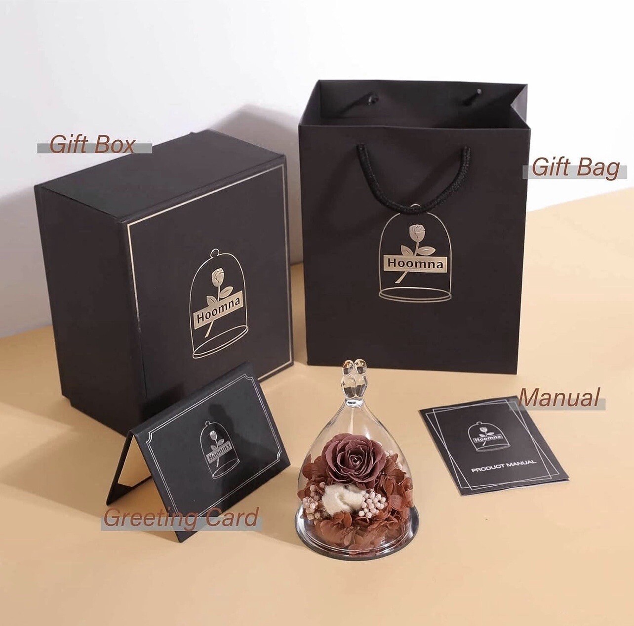 Hoomna Forever Preserved Rose Gift Set