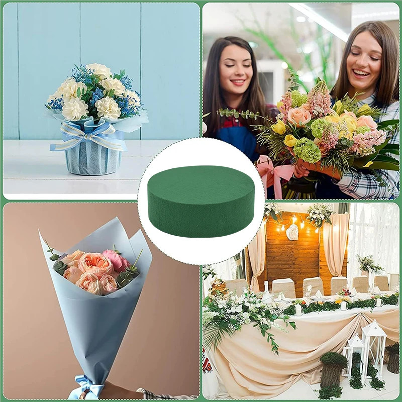 10Pcs 11.5cm Round Floral Foam Bricks for Wedding Party Table Arrangement