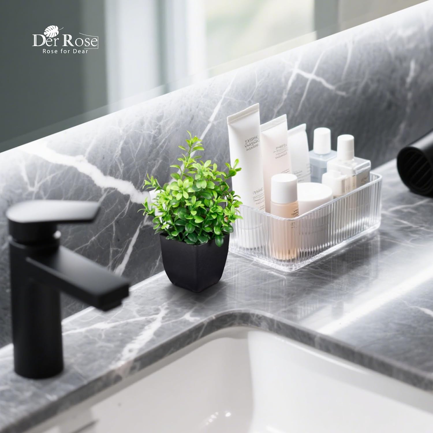 Eco-Friendly 4-Piece Black Faux Plant Set for Home, Office, and Halloween Decor