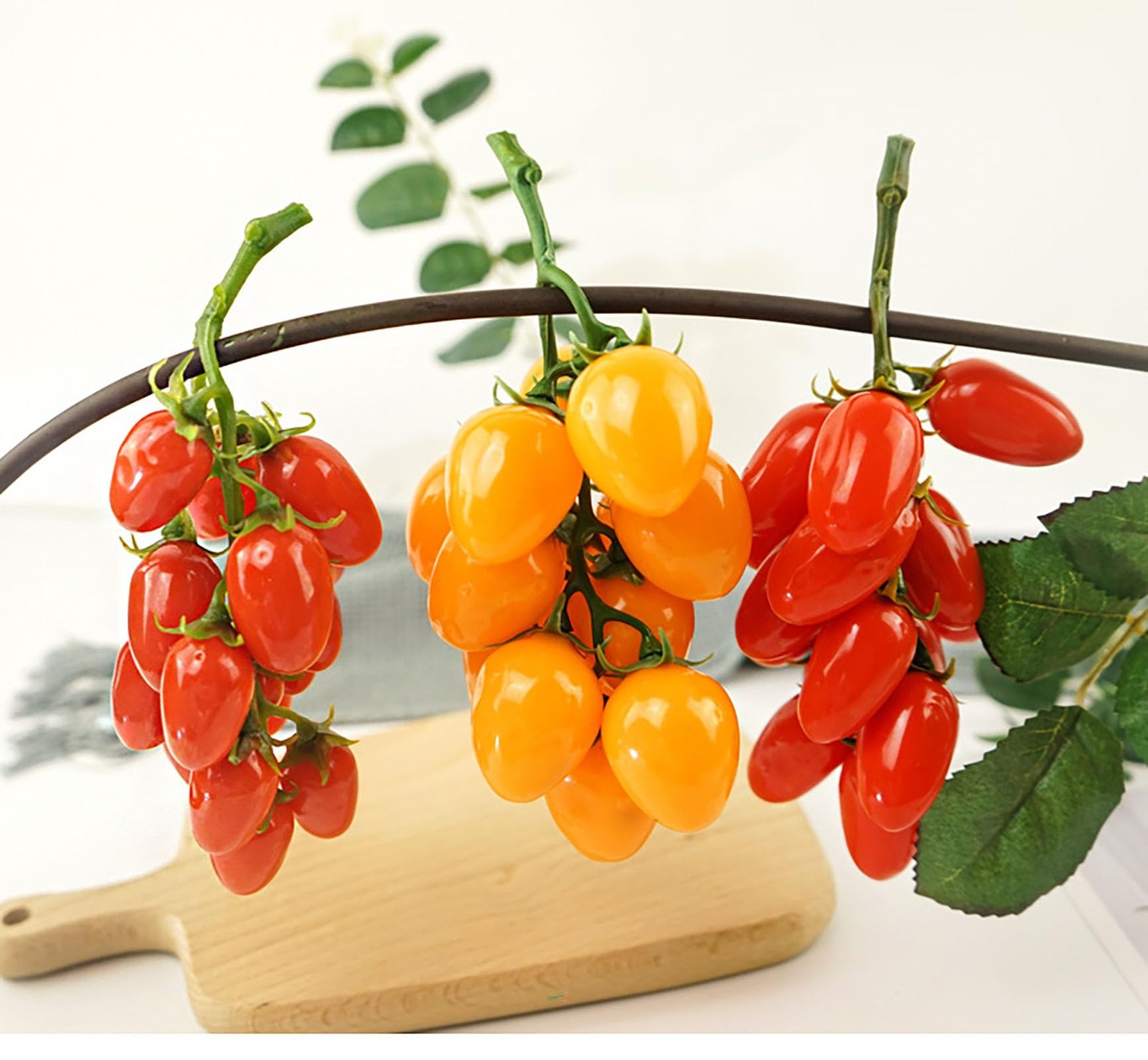 16 PCS String Red Artificial Cherry Fruits Home Party Decoration Fake Food