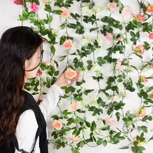 Artificial Rose Flower String Vine Plant – Wedding Home Garden Hanging Decor NEW