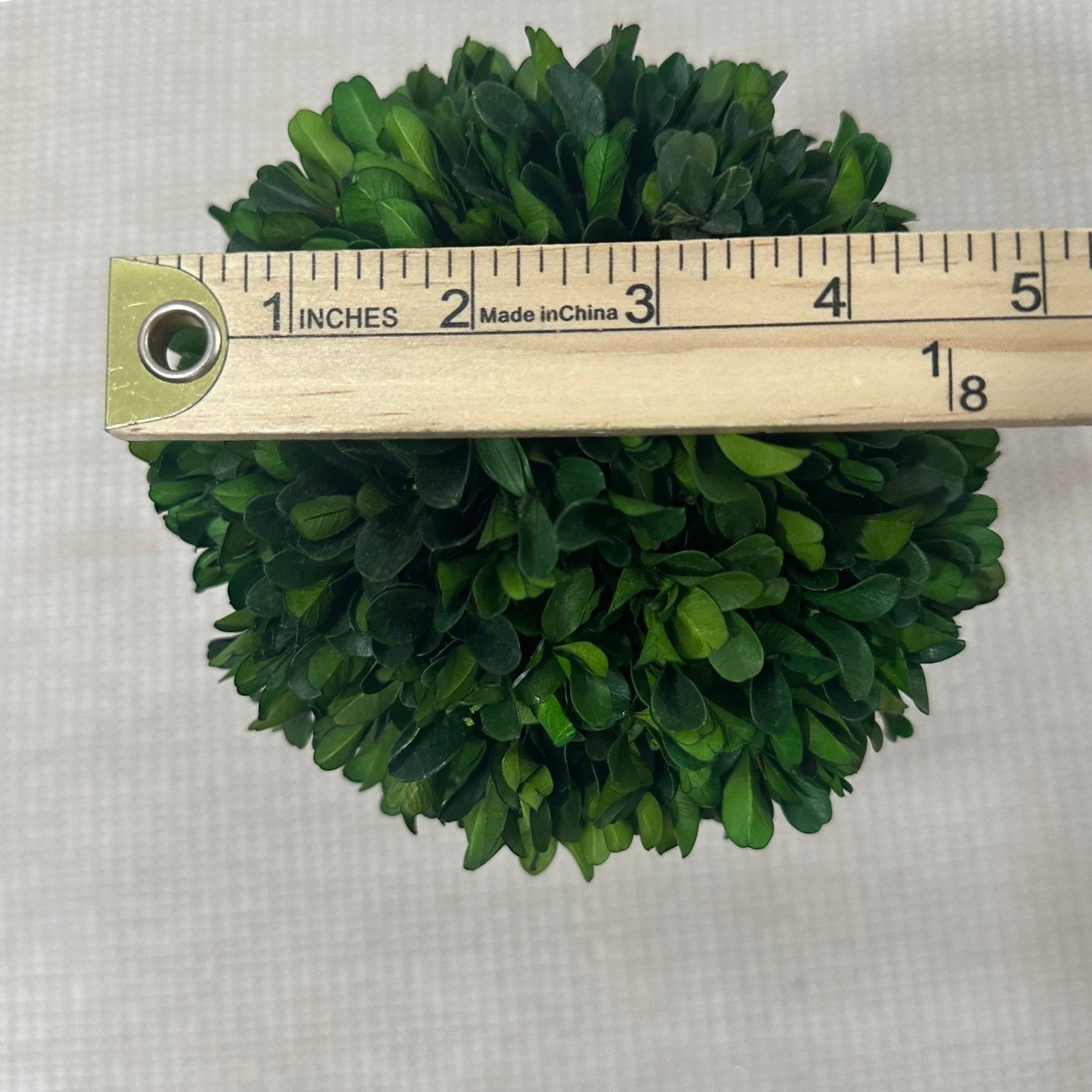 Preserved Boxwood Topiary Tree Round Ball in Distressed Grey Pot 15 Inch Green