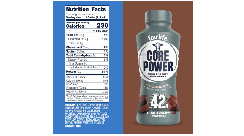 Core Power High Protein Shake, Chocolate 42G Bottles, 14 fl oz 12 Pack