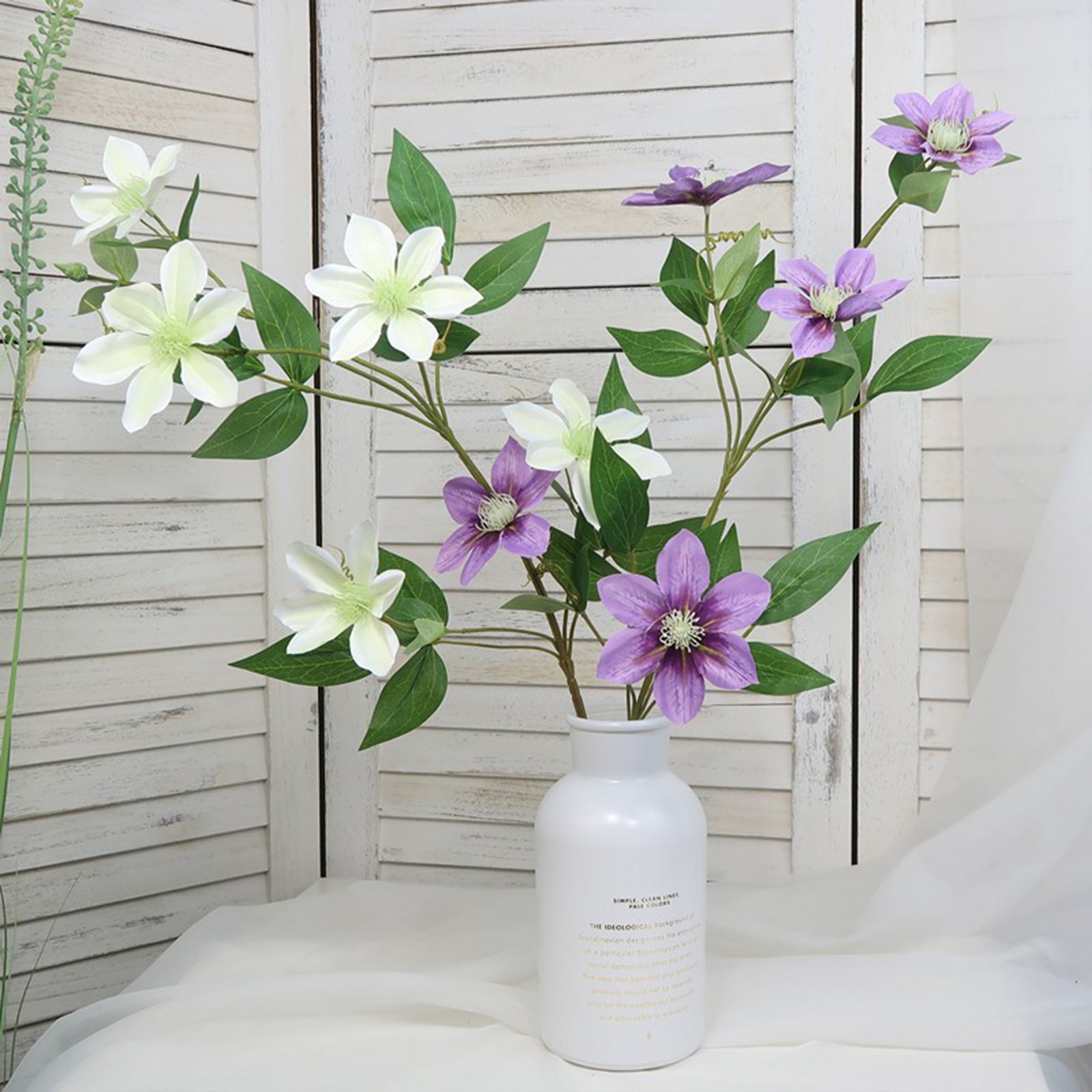 New European-style 5-headed Clematis – Deep Purple 85cm Tall Per Stem HOT