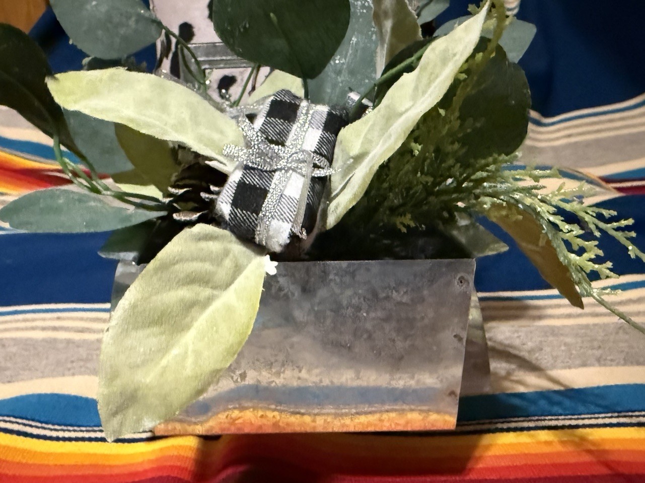 Old Time Galvanized Truck Artificial Floral Arrangement