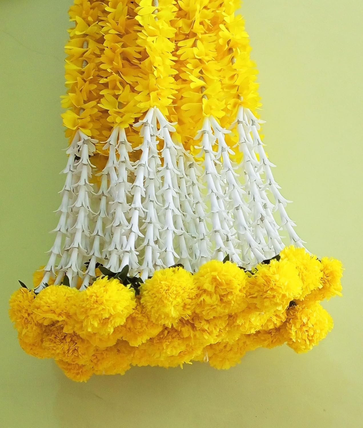 Artificial Garland Toran Door Hanging Bandarwal 4 Pcs 5 Feet White Yellow