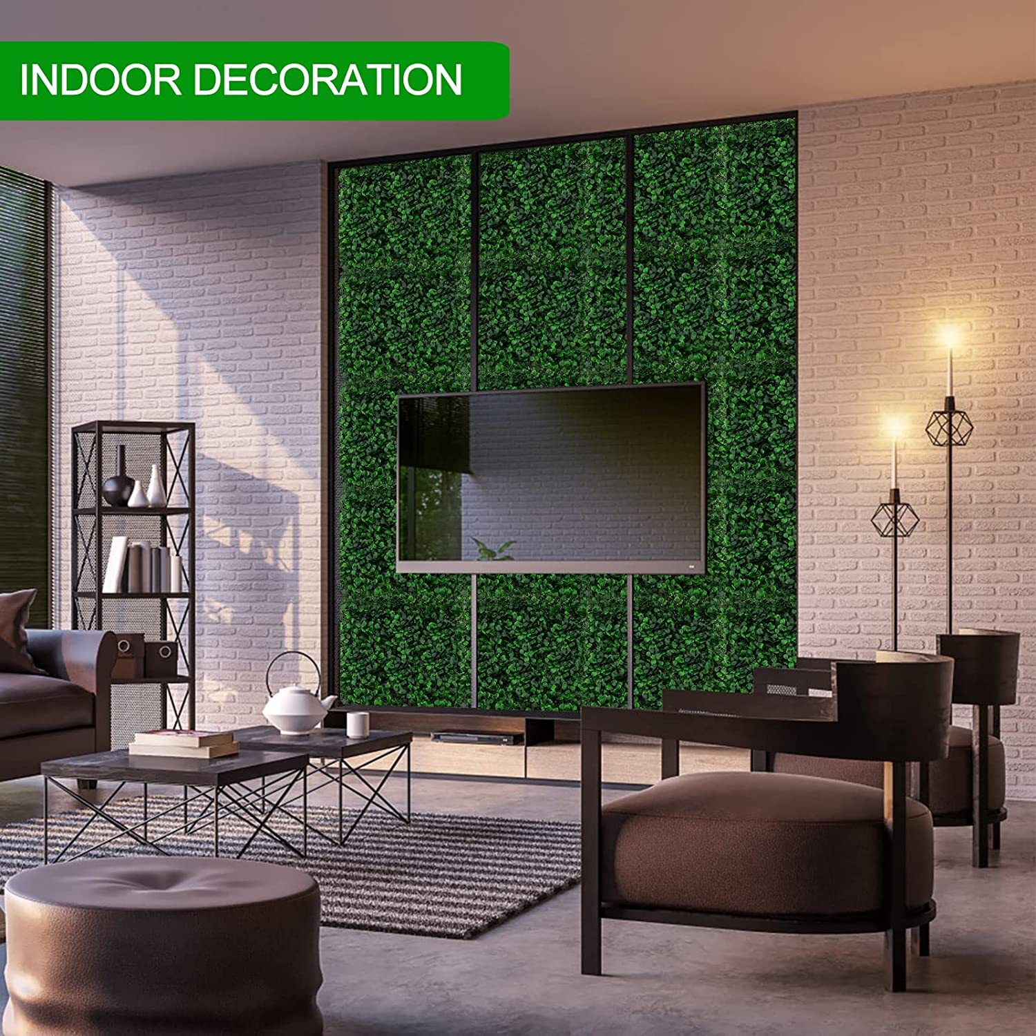 Artificial Plant Grass Mat Greenery Boxwood Wall Hedge Plant Fence Foliage Panel