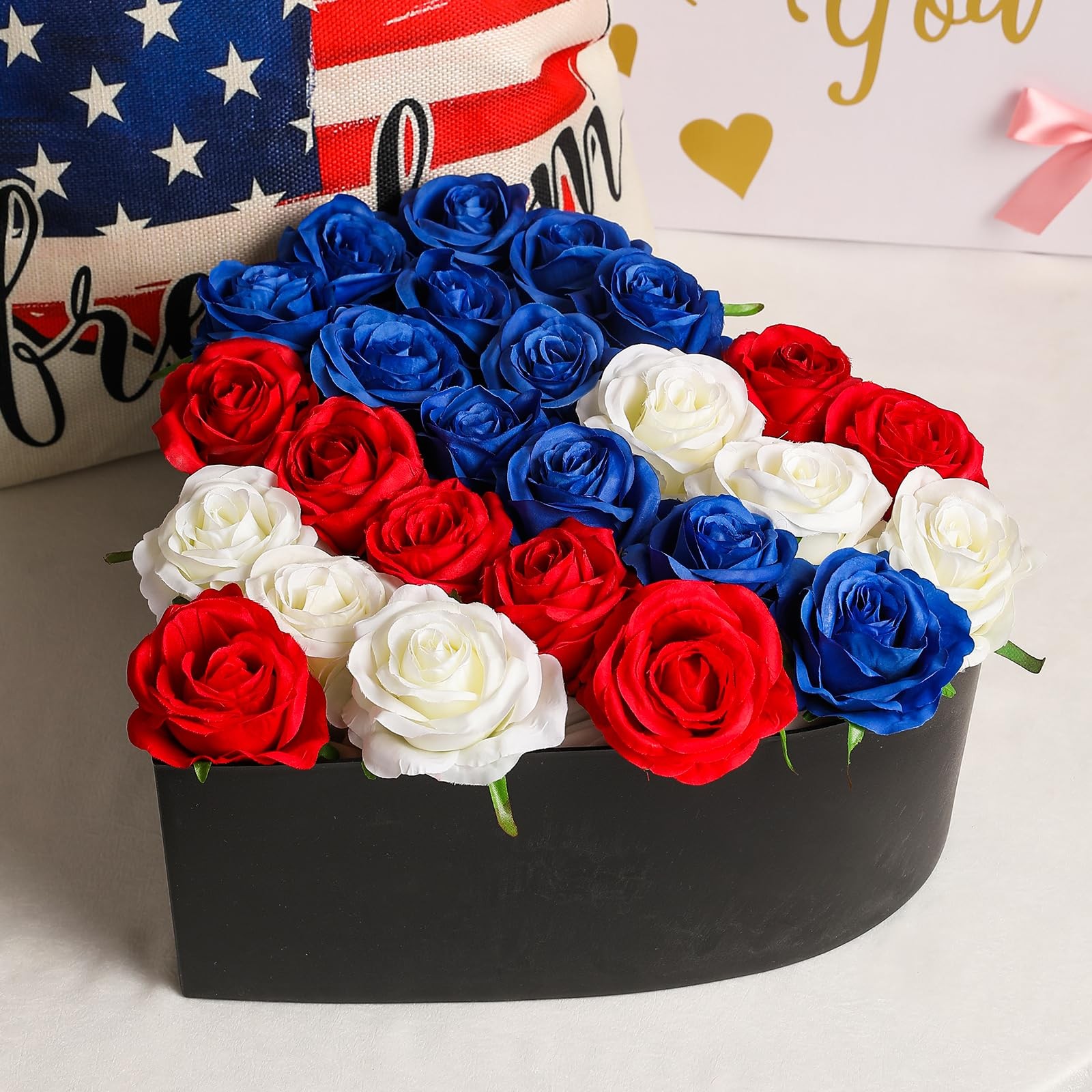 12PCS Artificial Silk Flowers Realistic Roses Bouquet Long Stem for Home Wedd…