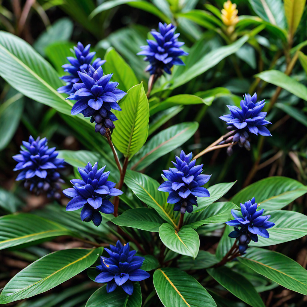 2 Hawaiian Blue (polu) Dichorisandra Thyrsiflora Ginger Plant Roots