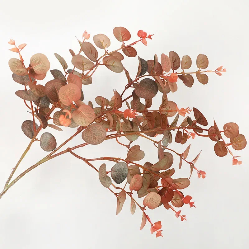 70Cm Autumn Color Eucalyptus Leaf Forest Money Leaf Artificial Plant Wedding Hom
