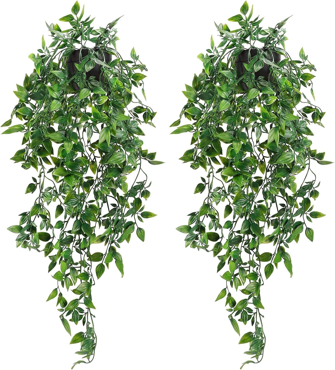 2 Pack Waterproof Artificial Hanging Plants – Perfect for Indoor & Outdoor Decor
