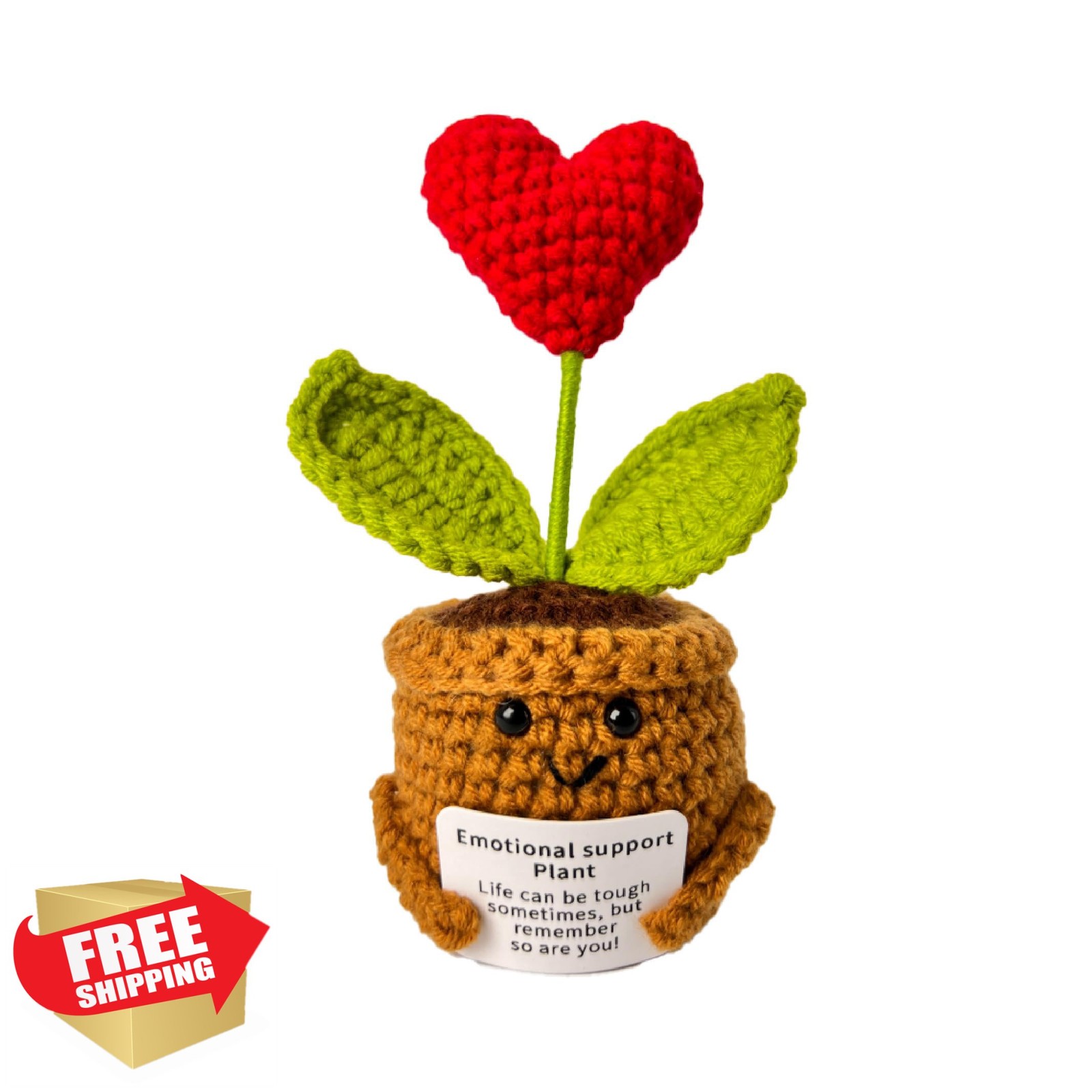 Qobacxso Crochet Flower in Pot Emotional Support Love Gift
