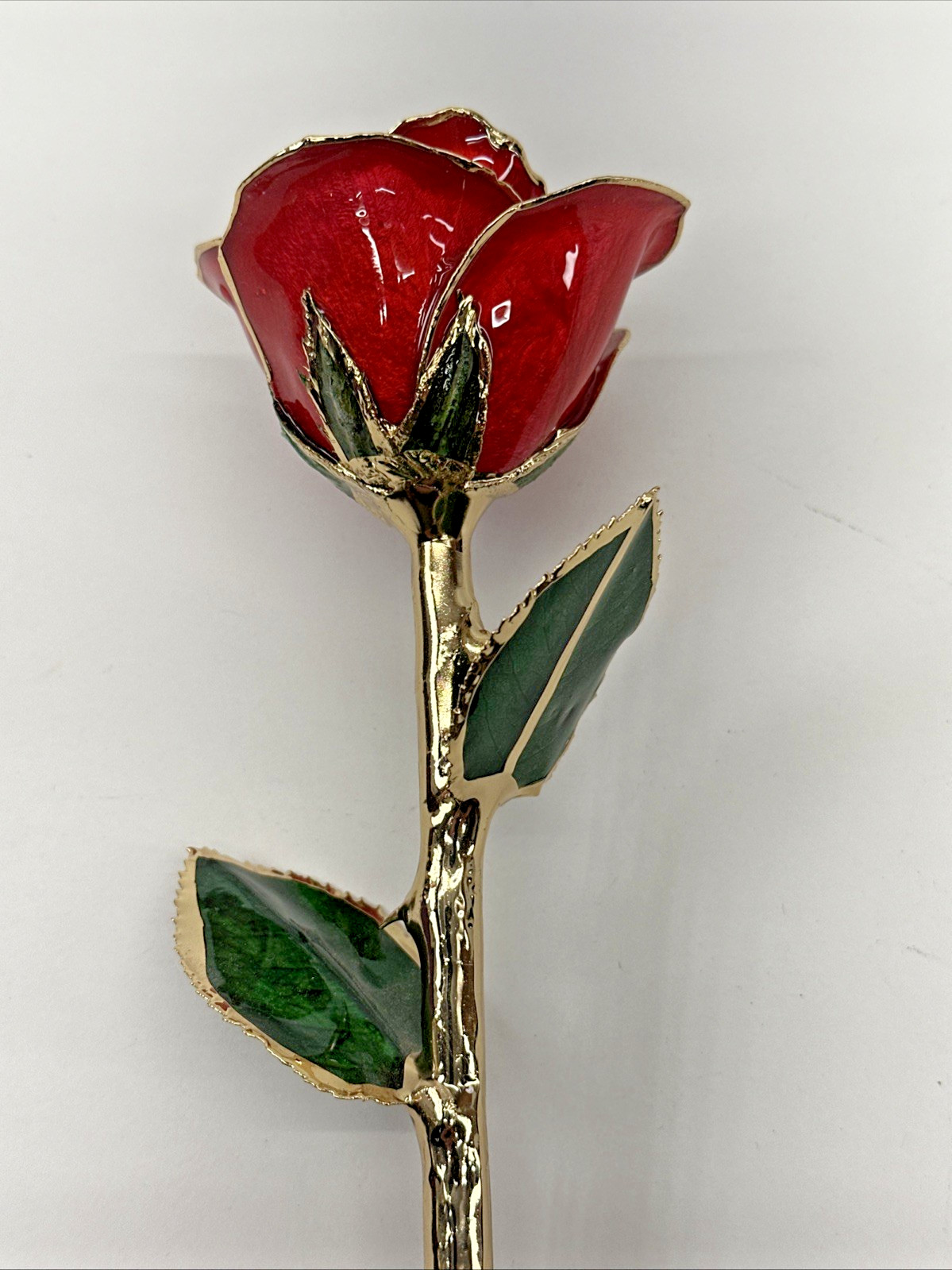 24k Gold Accent Roses Steven Singer Red & Gold & Golden Blooming Rose