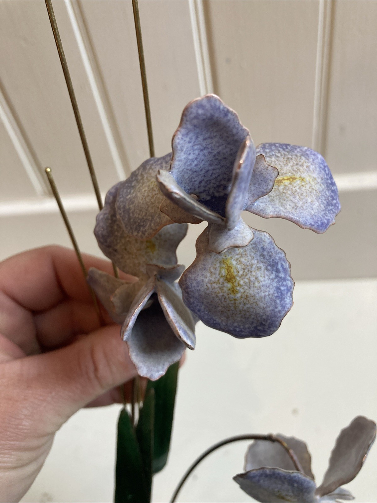Bovana Of Cheshire USA Purple Iris Wall Hanging