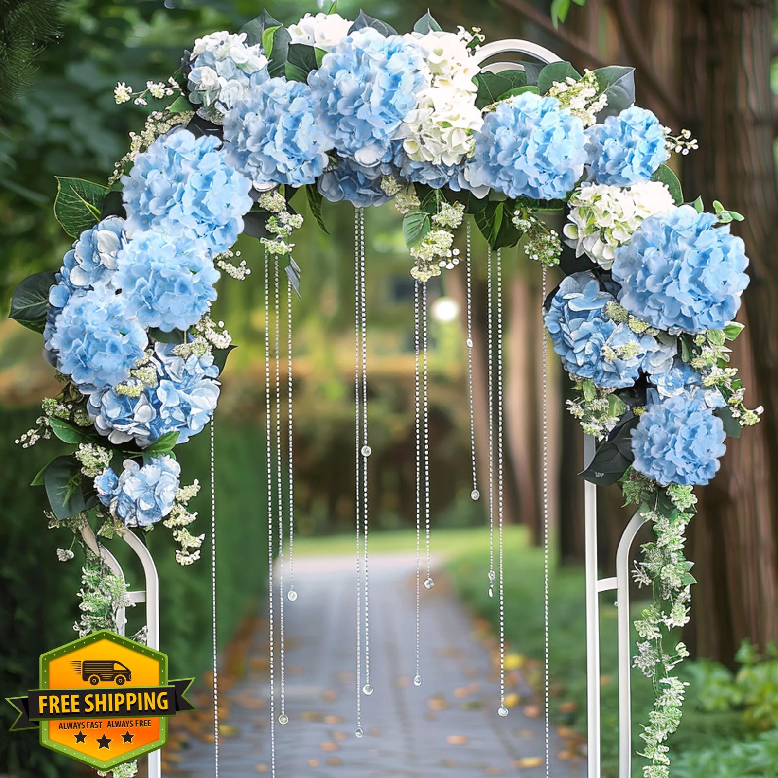 Auihiay Blue Hydrangea Flowers 304 PCS