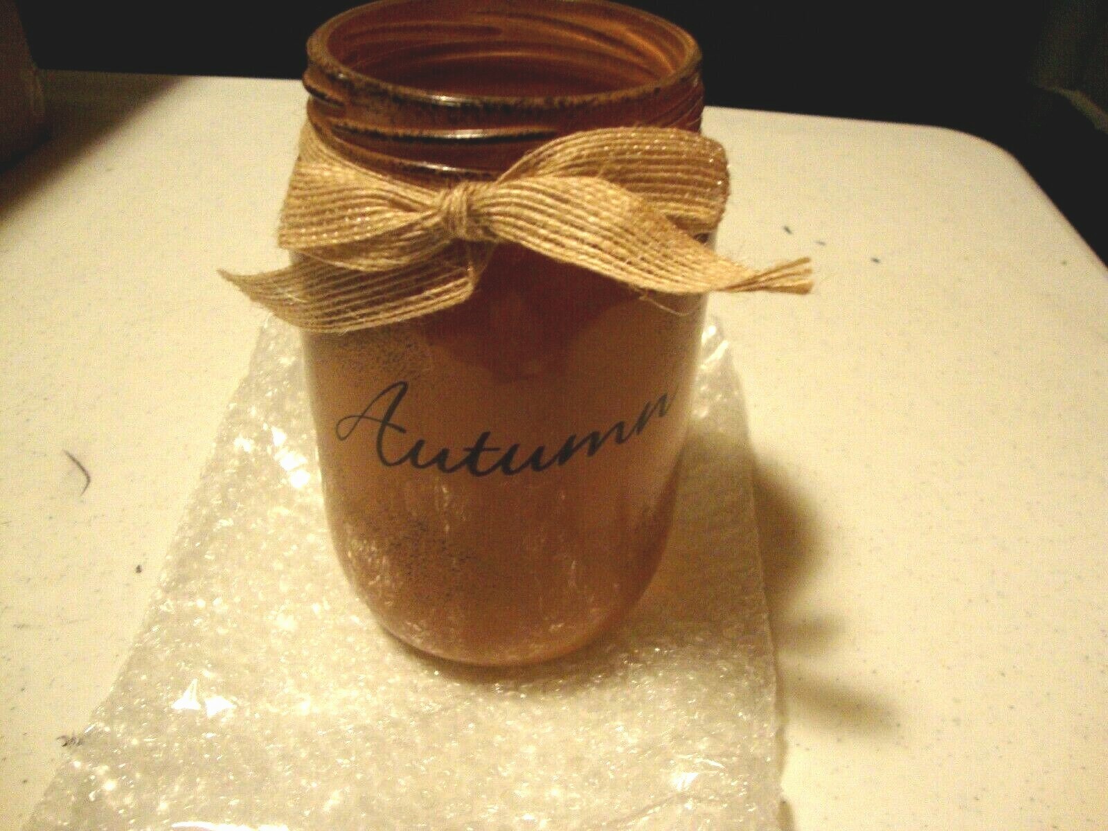 3 Fall glass Mason Jars -SALE