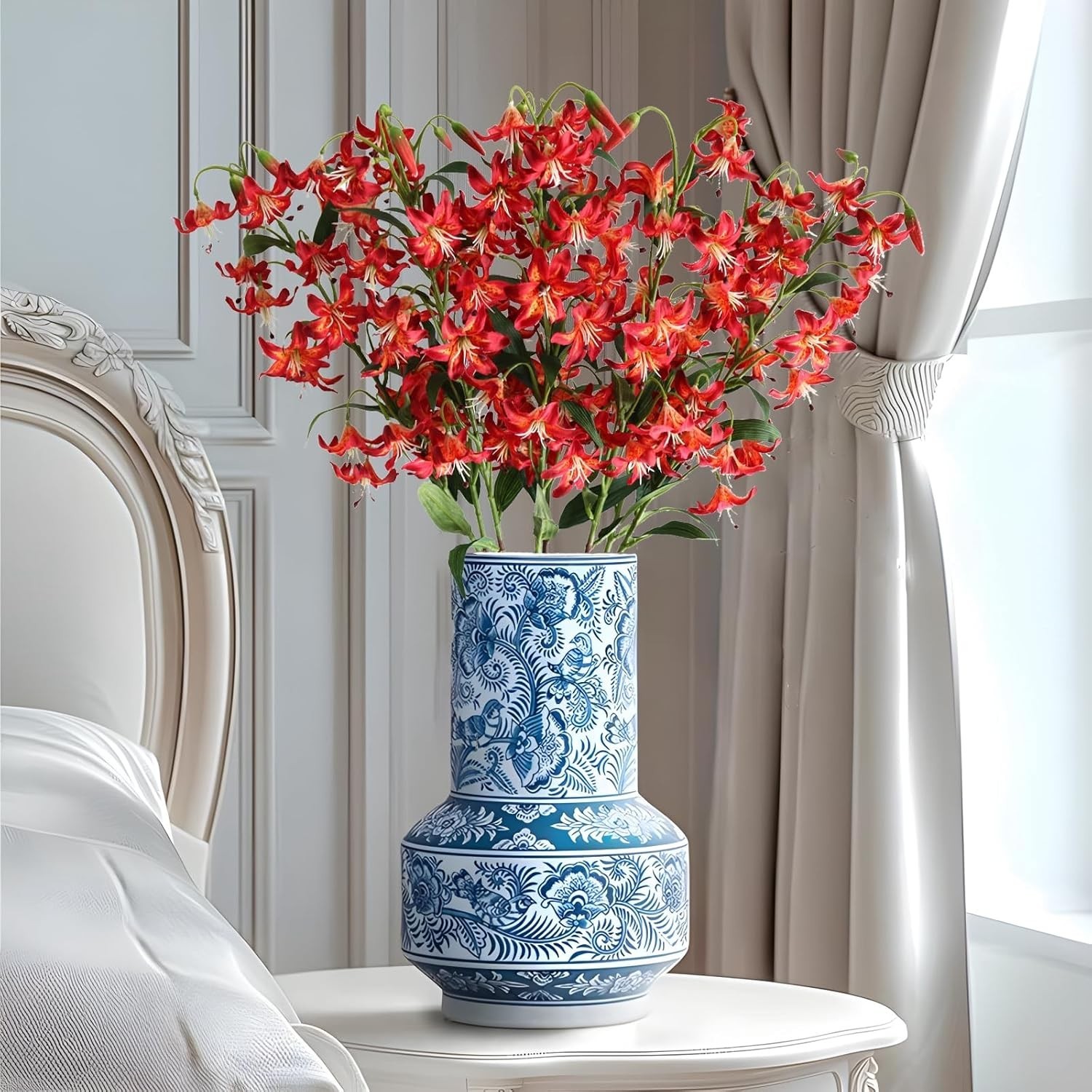Artifical Lily Flowers Long Stem Artificial Tiger Lily Flowers for Home Hotel…