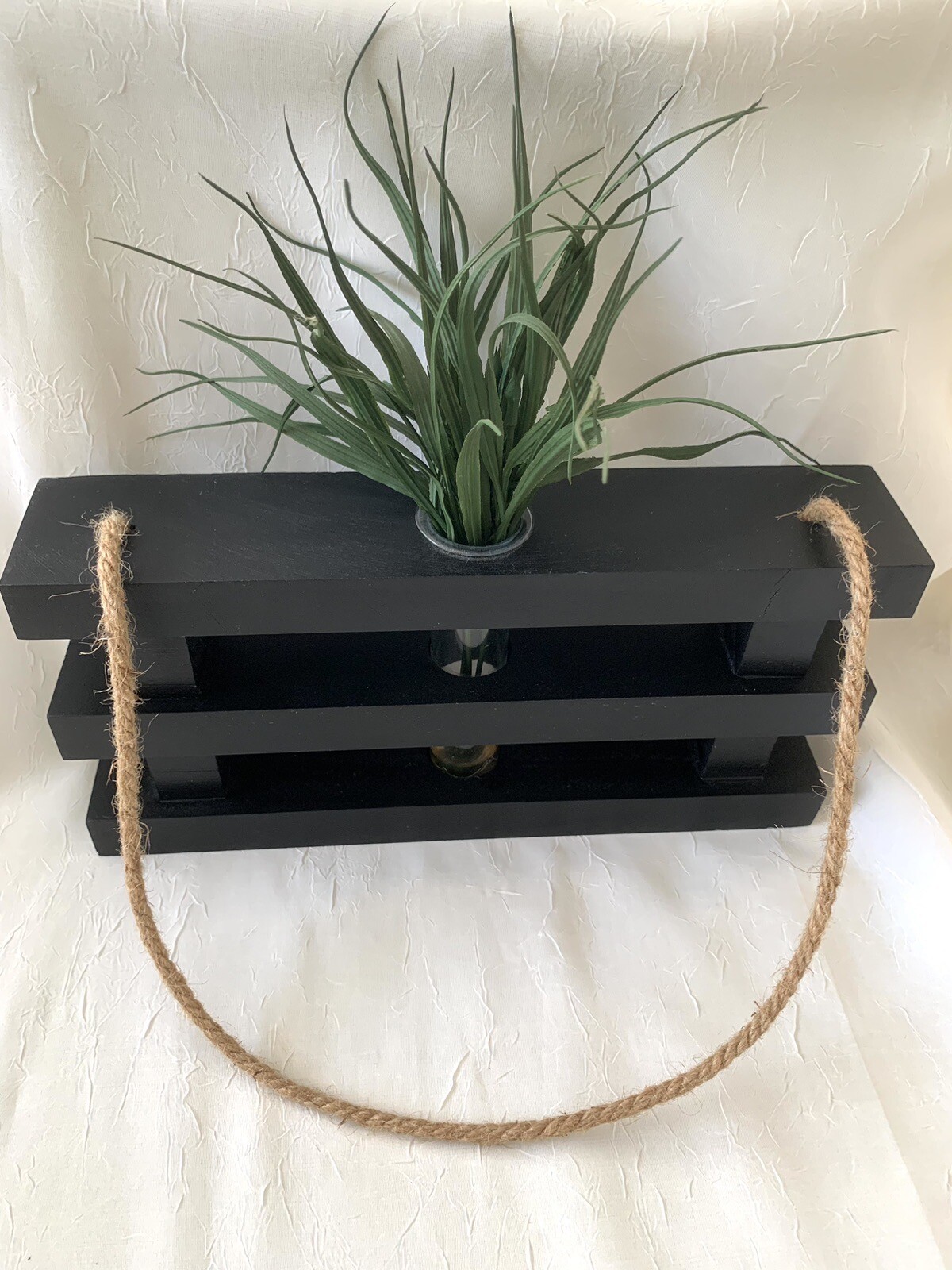 Bud Vase Black Artificial Plant Farmhouse Decor Wall Hanging Shelf Decoration