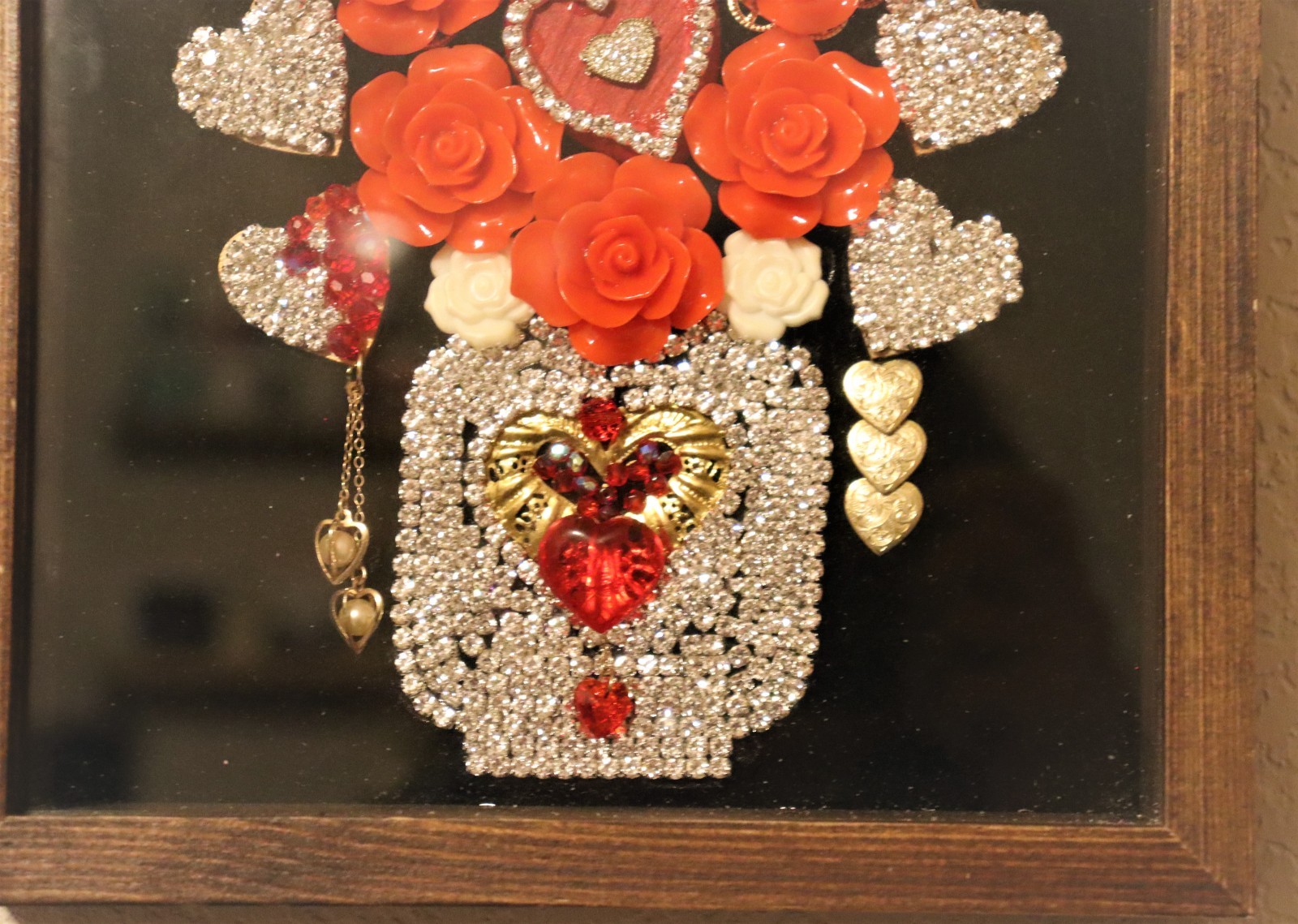Shadow Box with Forever Rose Boquet
