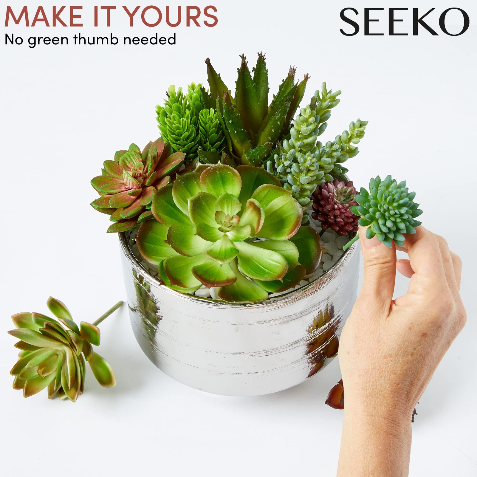 14 Pack Artificial Succulents Realistic Unpotted Faux Plants DIY Decor