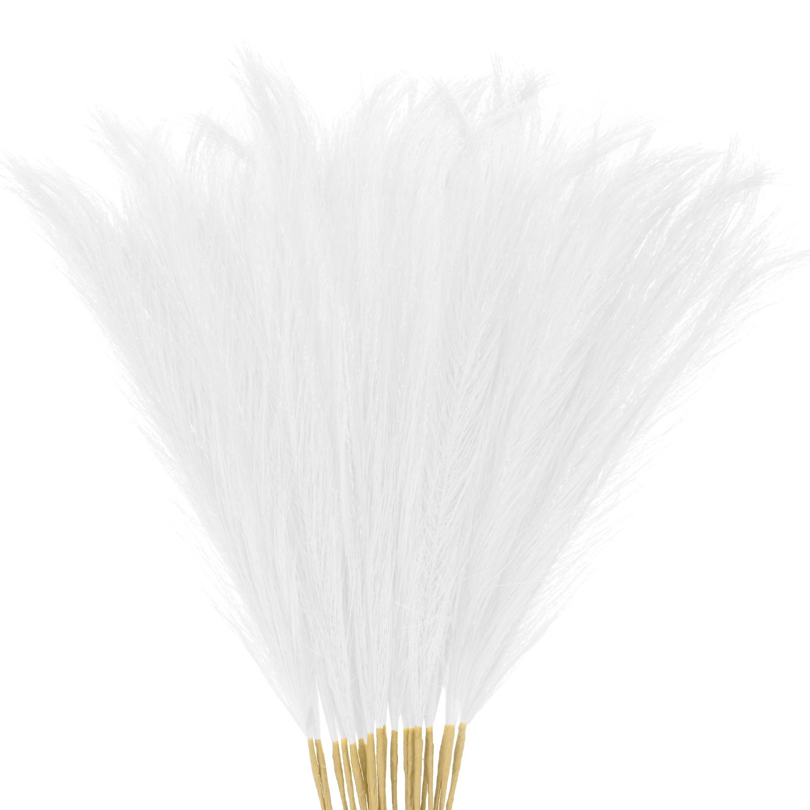 20-Pack Faux Pampas Grass 21.7 Inch for Home Decor/Wedding [White]