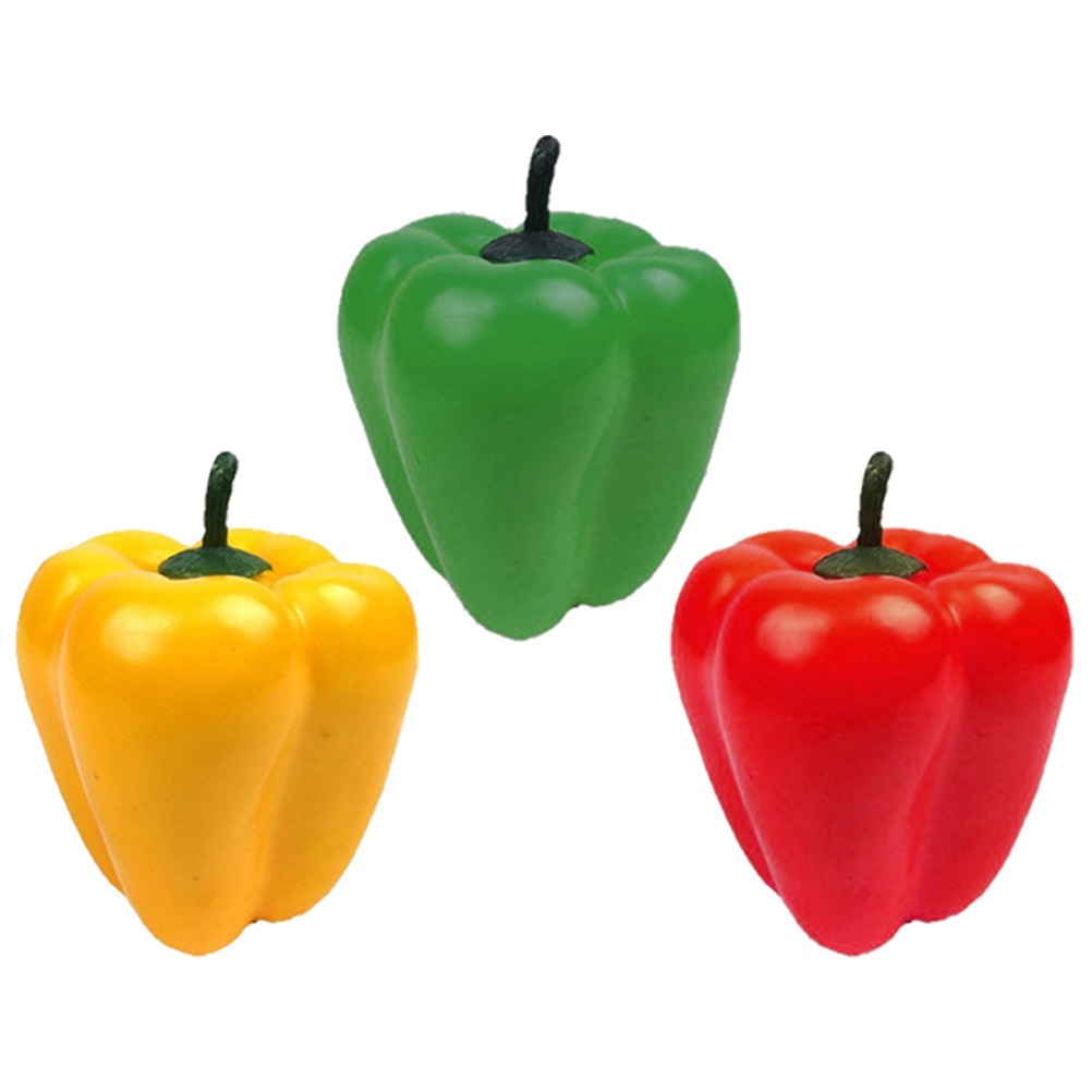 6Pcs Reusable Simulation Foam Chili Pepper Props Assorted Color for Party Decor
