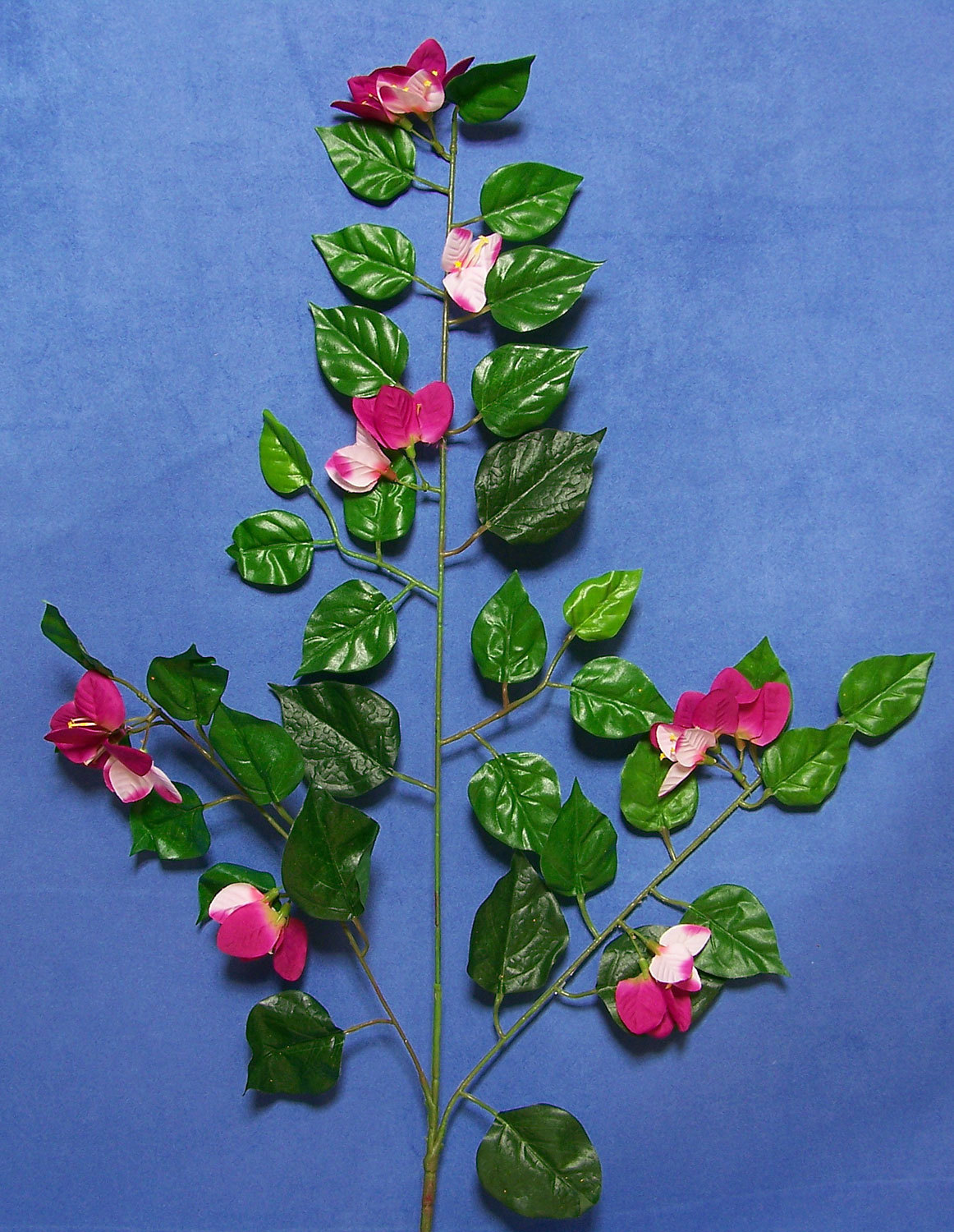 Six Quality 27″ Fuchsia Pink Bougainvillea Artificial Faux Silk Flower Spray