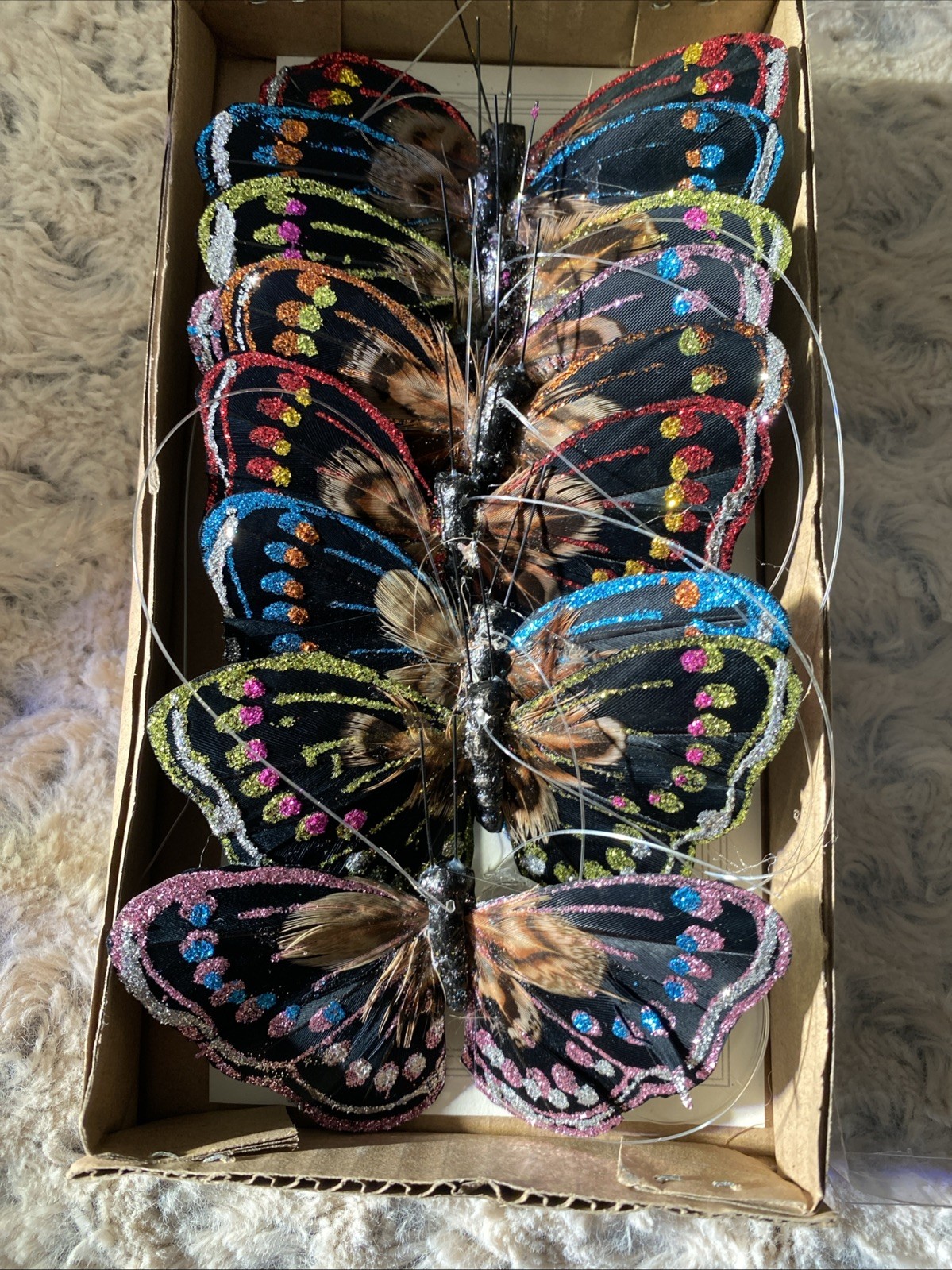 Boxed Set of 12 Dragonflies Or 12 Butterflies Garland Floral Decor & Arrangement