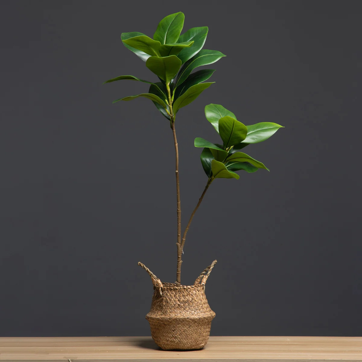 105cm 2 Forks Large Artificial Plants Fake Magnolia Tree Branch Plastic