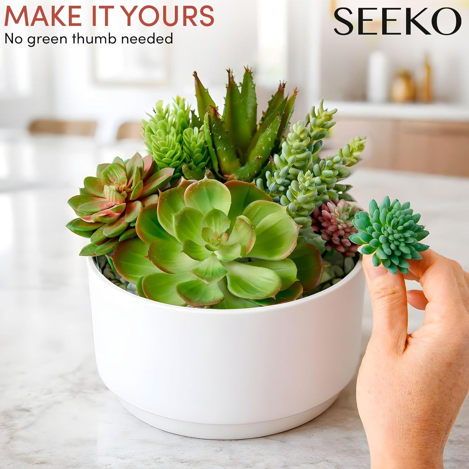 Elegant 14-Pack Artificial Succulents – Realistic Indoor/Outdoor Decor