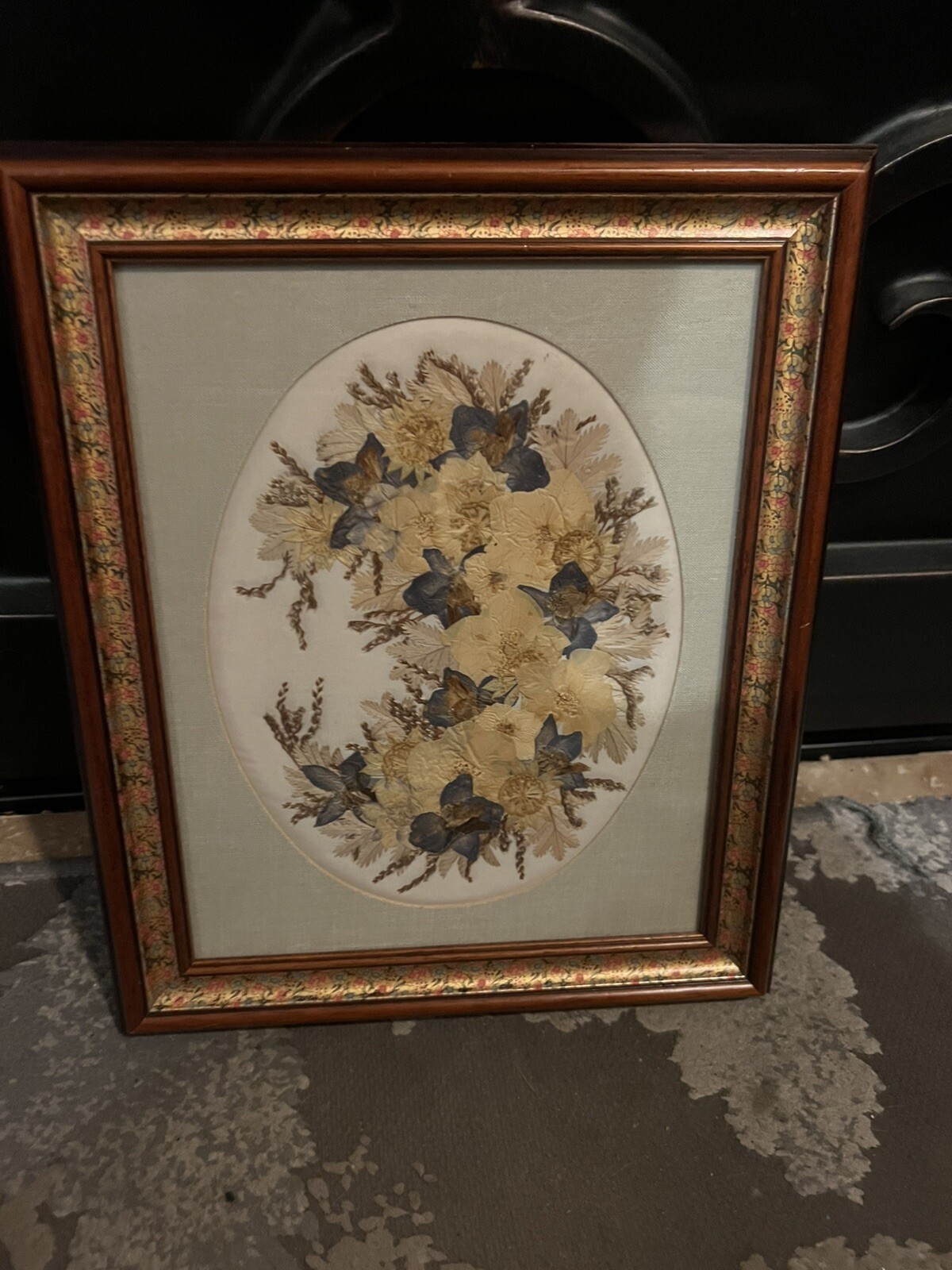 Joanna Sheer Pressed Flower Design Art Piece