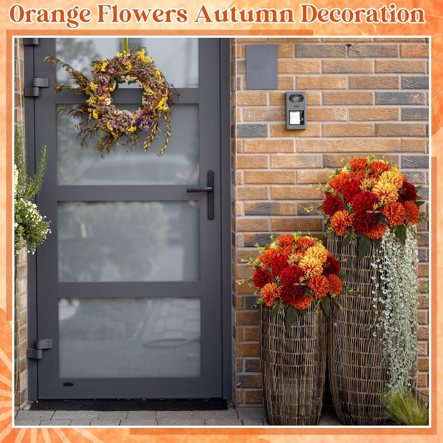 12 Pcs Vibrant Fall Artificial Chrysanthemums – Perfect for Elegant Home Decor