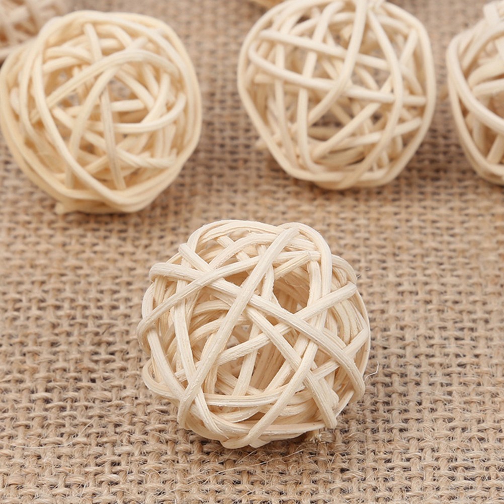20Pcs Reusable Wicker Rattan Balls Aromatherapy Craft and Vase Decoration