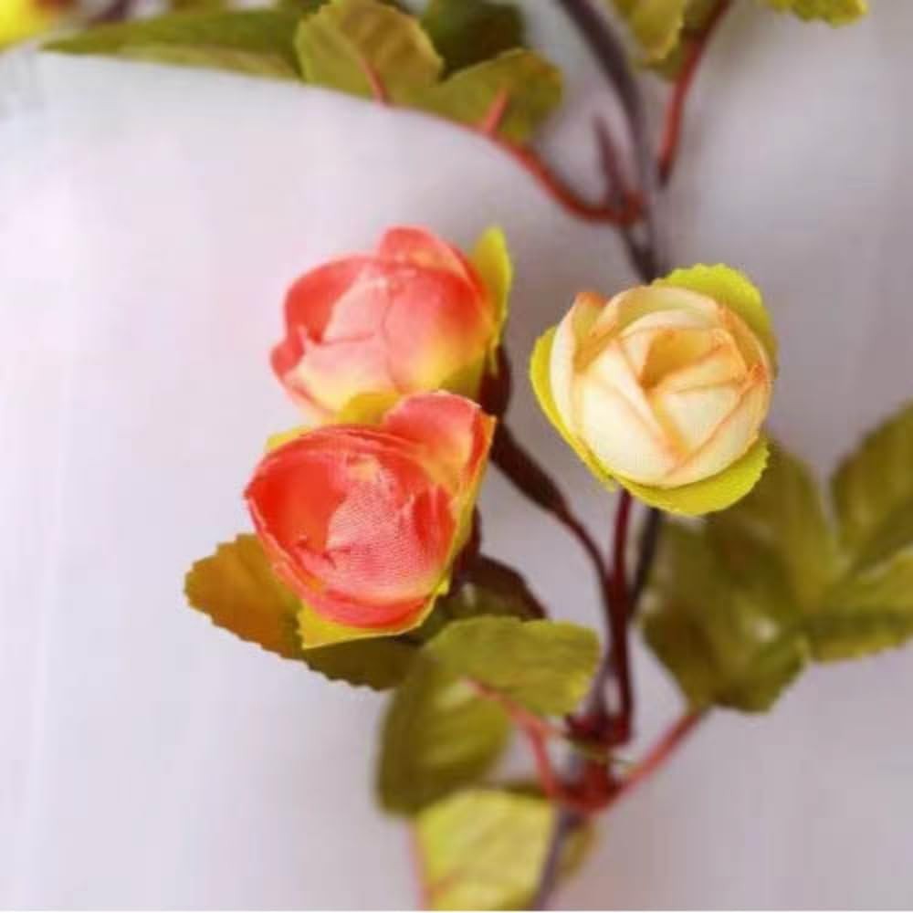 Artificial Rose Vine Garland Lights 20 LED 45 Flowers USB Operated Flower Gar…