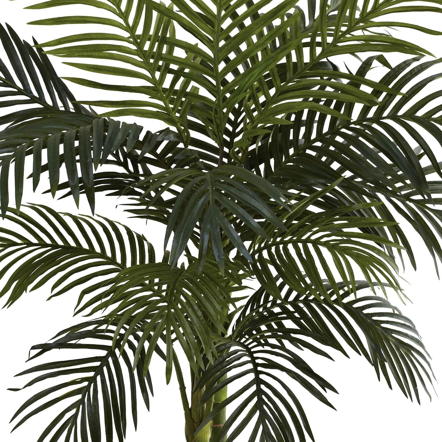 Nearly Natural 4ft Golden Cane Palm, Double Stalk Artificial Tree With Lush Real