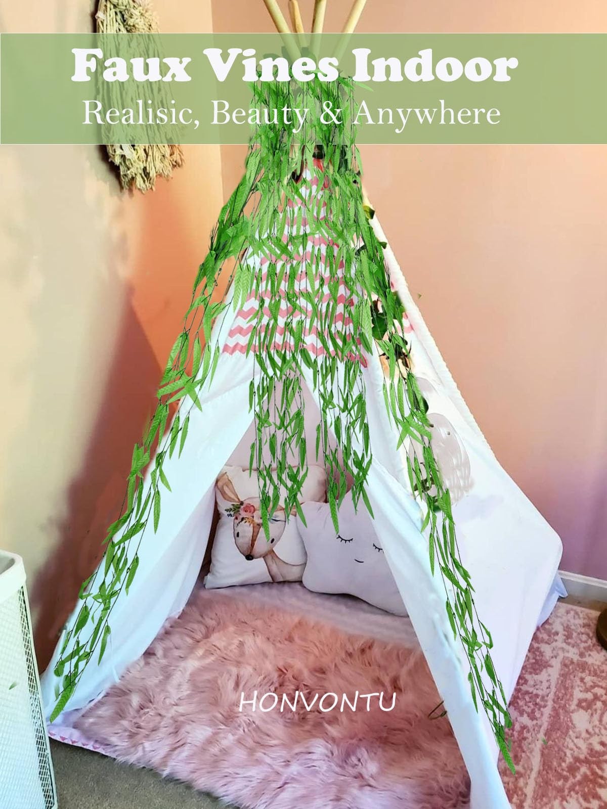 100PCS 600 FT Fake Vines for Room Decor Artificial Ivy Greenery Garland Jungl…