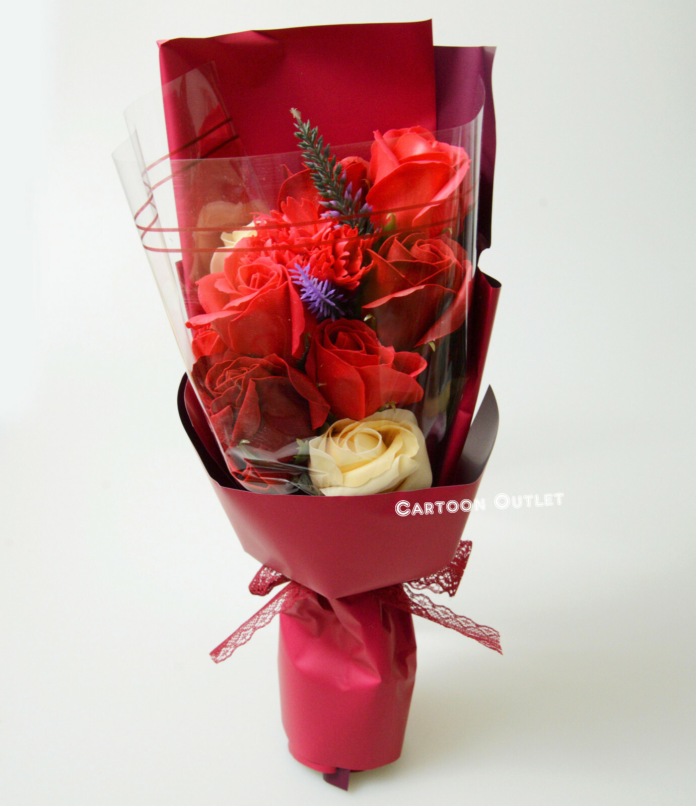 Red Scented Soap Rose Bouquet W/ Gift Box Birthday Gift Trending Rare Find