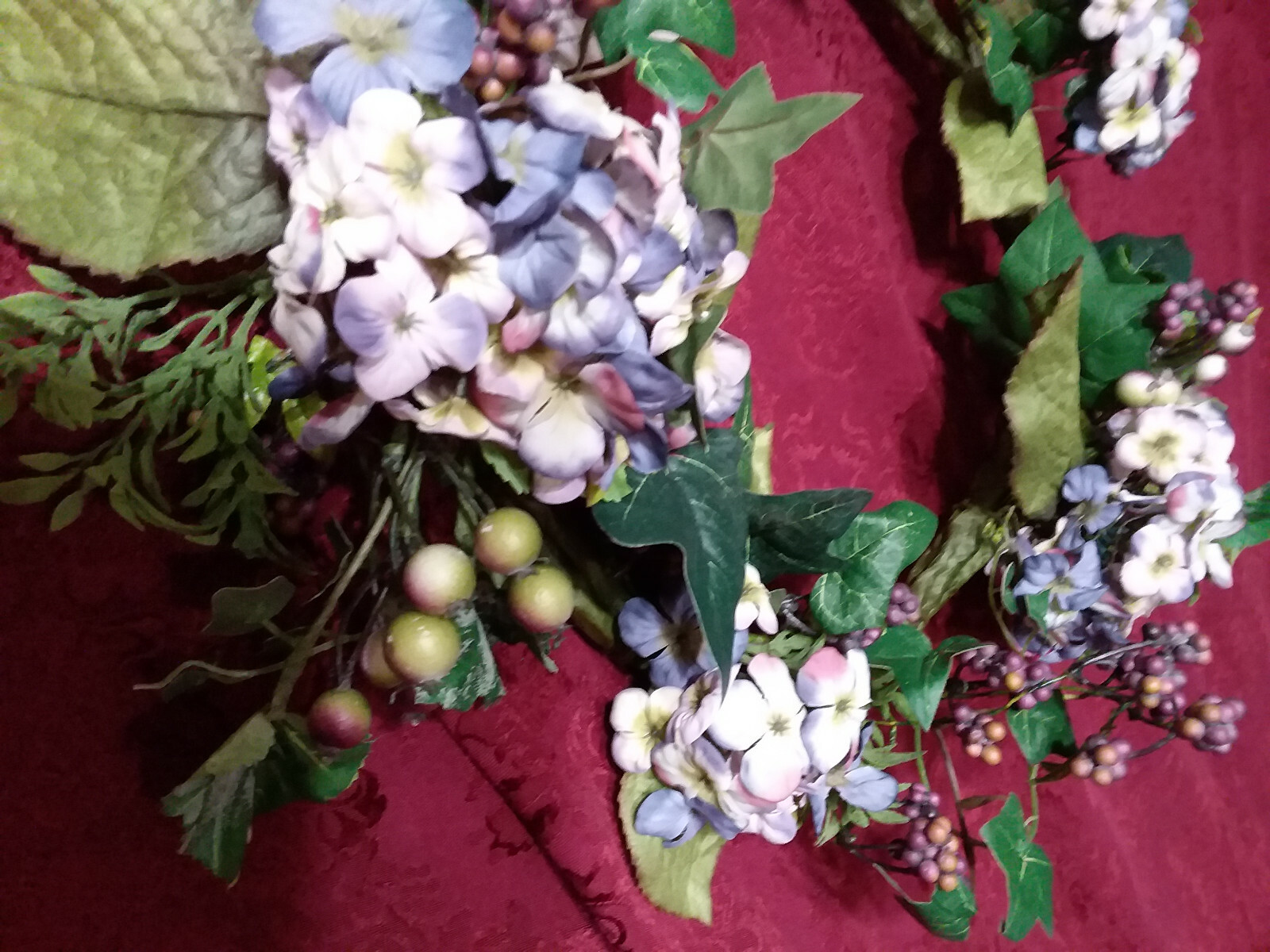 Home Interiors Lavender/ Purple Hydrangea Wreath/Garland – NEW/FREE SHIPPING