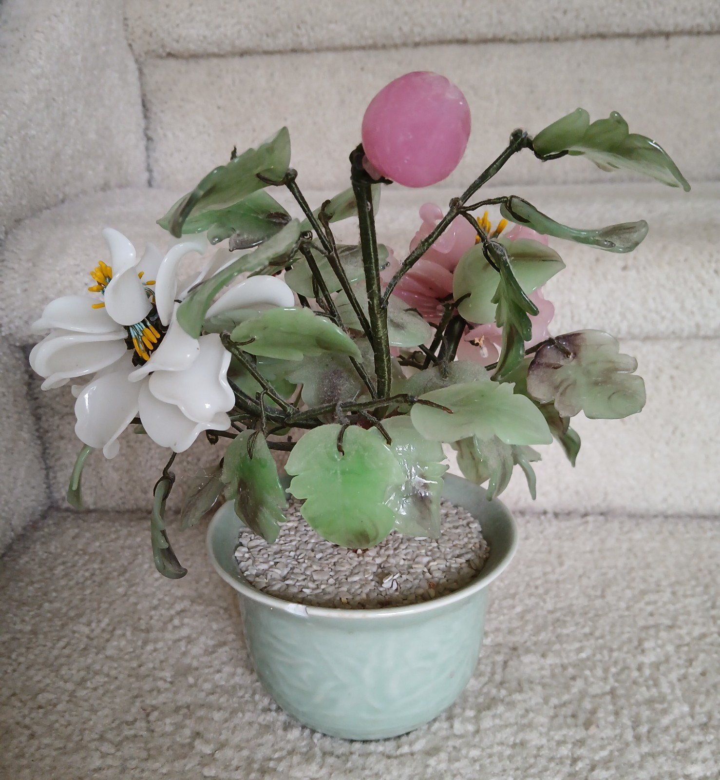 Vintage Original Japan Bonsai Jade Tree 9″ Tall