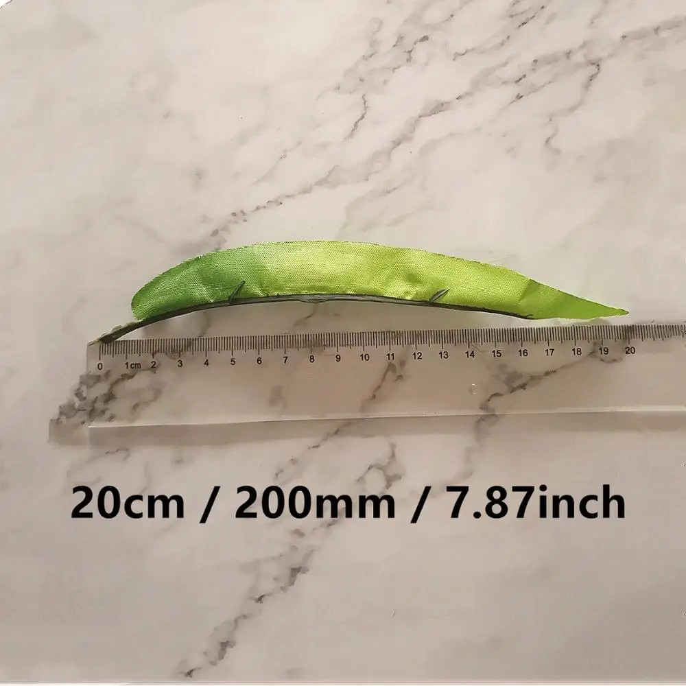 20Pcs 20Cm Decor Green Artificial Tulip Leaf Flower for Wedding Home Decoration