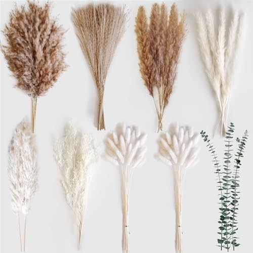 Dried Flower Bouquet – Pampas Grass, Bunny Tails, Olive Green Eucalyptus & A