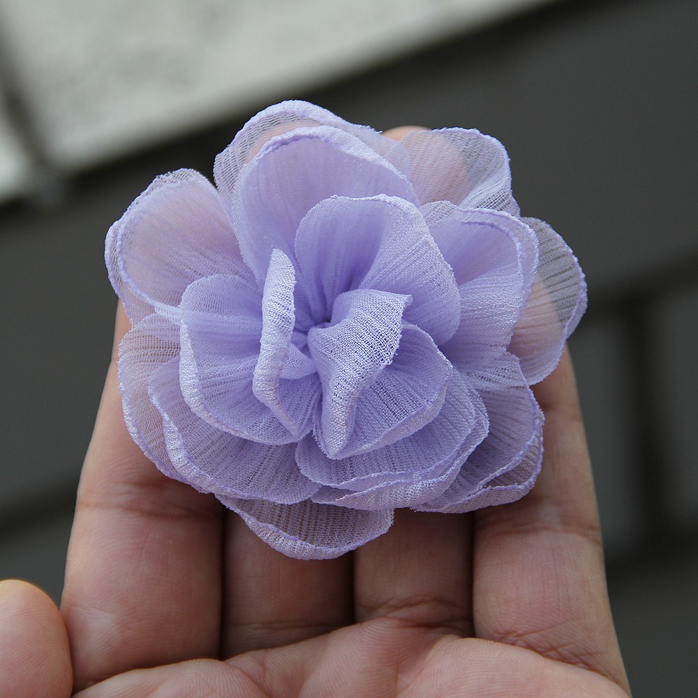 6cm Rose Camellia Chiffon Fabric Flower For Wedding Invitation Artificial Flower