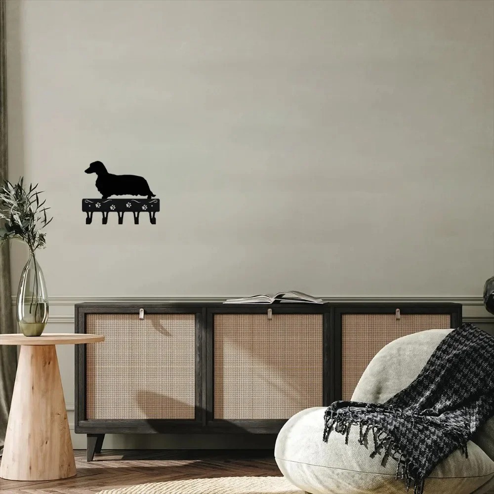 6″ Metal Dog Key Hook Holder Towel Coat Storage Fashionable Iron Wall Organizer