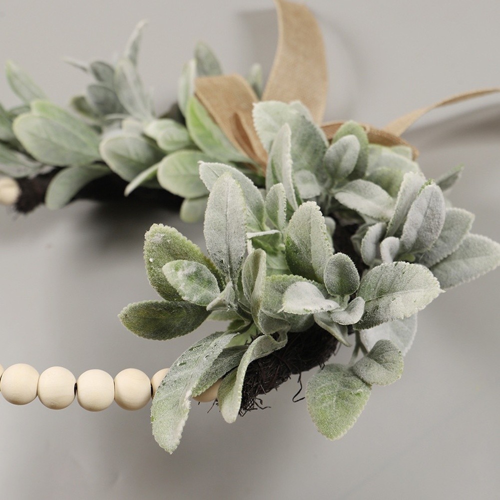 Realistic Artificial Eucalyptus Wreath for Spring Festive Wall Decoration
