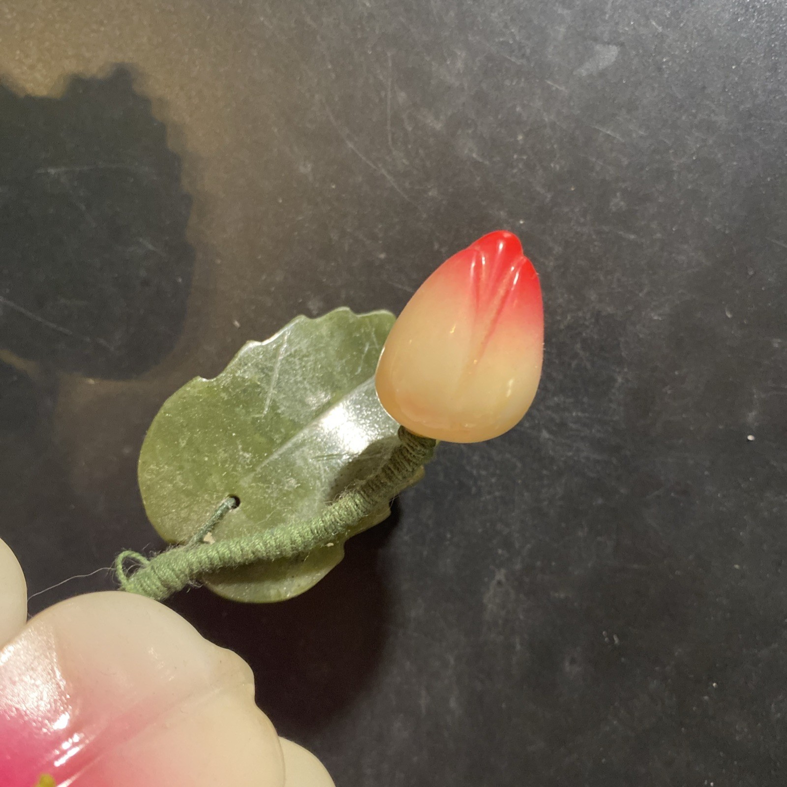 Natural Stone Flower Arrangement, Jade quartz Lotus/Peony