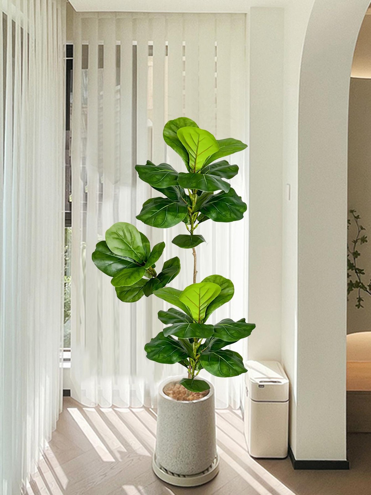 Large Artificial Ficus Tree 70 135cm Fake Rubber Plant Indoor Outdoor Home Decor
